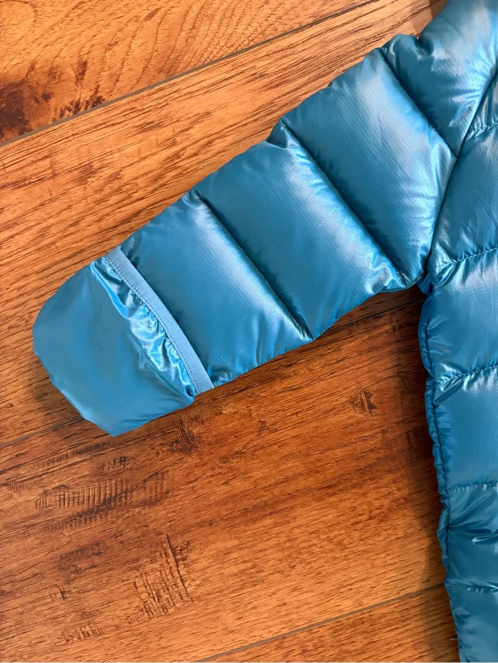 Patagonia Baby 3-6M Hi-Loft Down Bunting Snowsuit Blue Hooded
